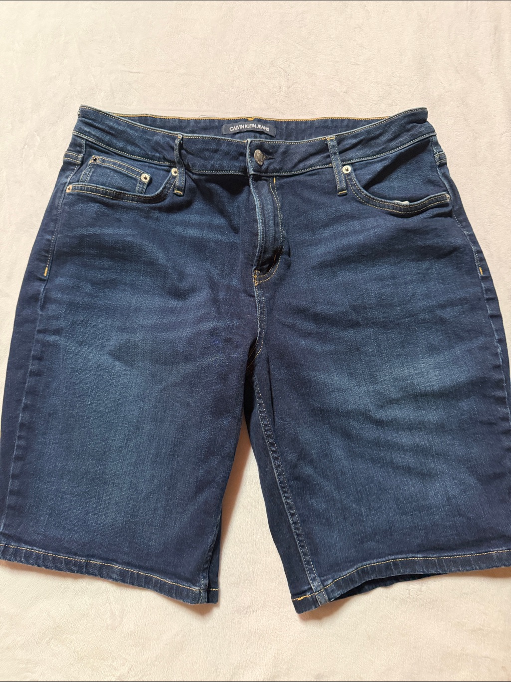 Calvin Klein Indigo Denim Bermuda Shorts
